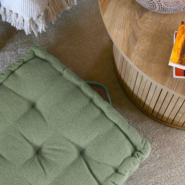 MONACO FLOOR CUSHION - SAGE - 50X50X10 CM