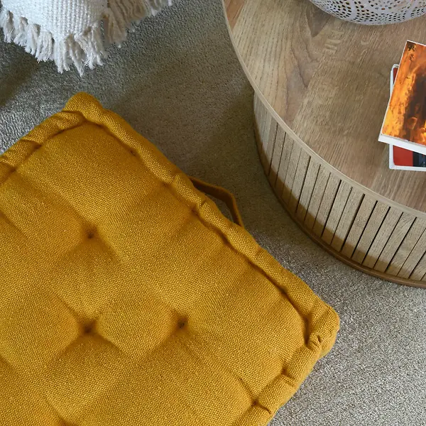 MONACO FLOOR CUSHION - CURRY - 50X50X10 CM