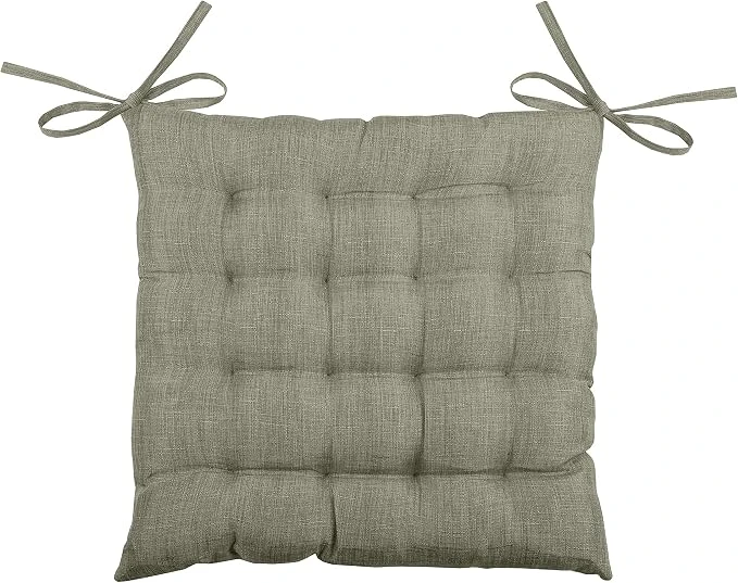 BEA CHAIR PAD WITH TIES - LICHEN - 40X40 CM