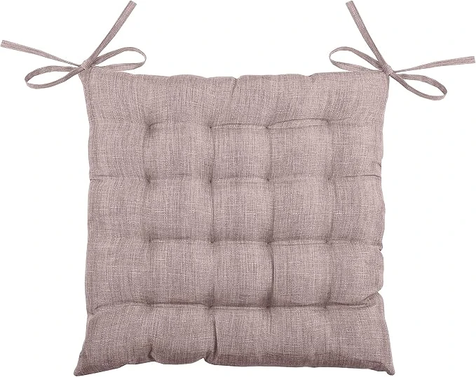 BEA CHAIR PAD WITH TIES - POWDER - 40X40 CM