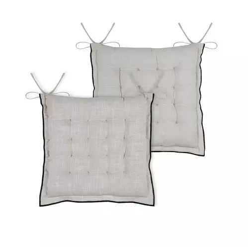 HELIOS CHAIR PAD - NATURAL - 38X38 CM