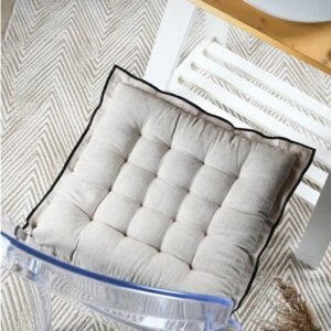 HELIOS CHAIR PAD - NATURAL - 38X38 CM