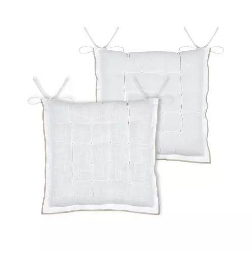 HELIOS CHAIR PAD - WHITE - 38X38 CM
