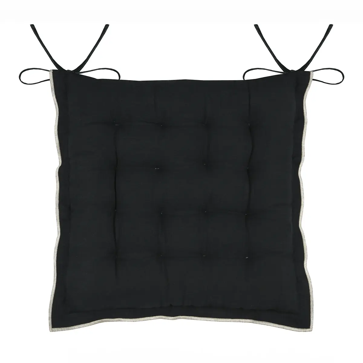 HELIOS CHAIR PAD - BLACK - 38X38 CM