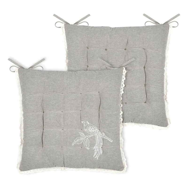 CLARINE CHAIR PAD - BEIGE - 38X38 CM