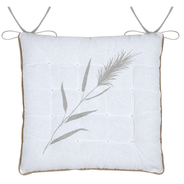 PAMPA CHAIR PAD - ECRU - 38X38 CM