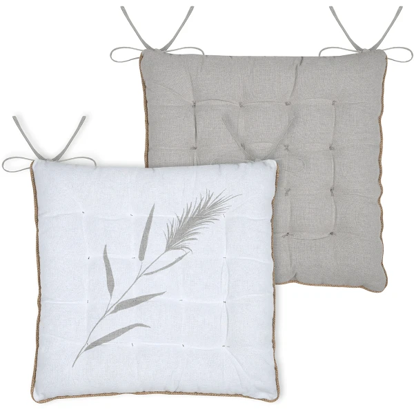 PAMPA CHAIR PAD - ECRU - 38X38 CM