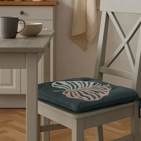 KENTIA CHAIR PAD - BLUE - 38X38 CM