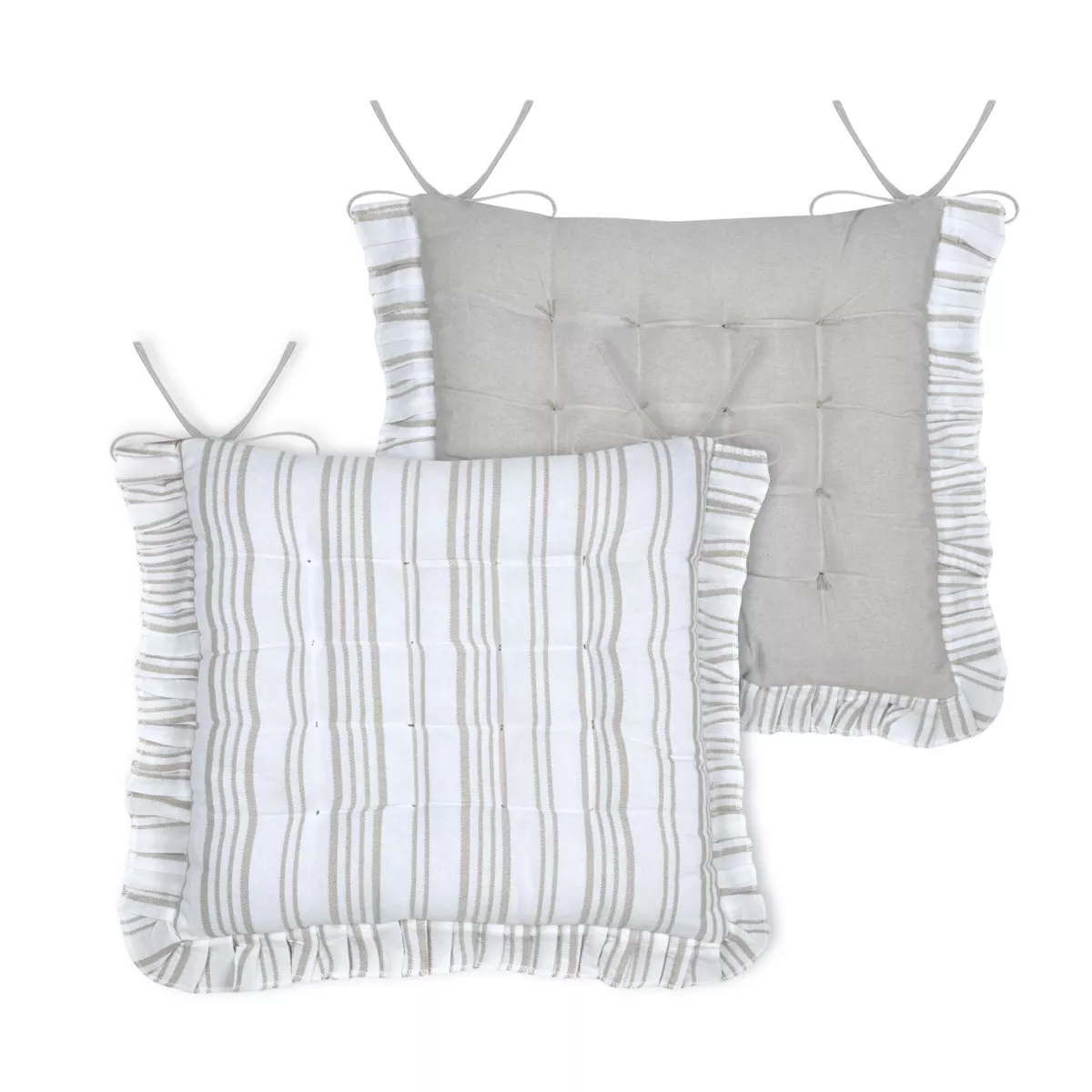 JOSEPHINE CHAIR PAD - ECRU - 38X38 CM