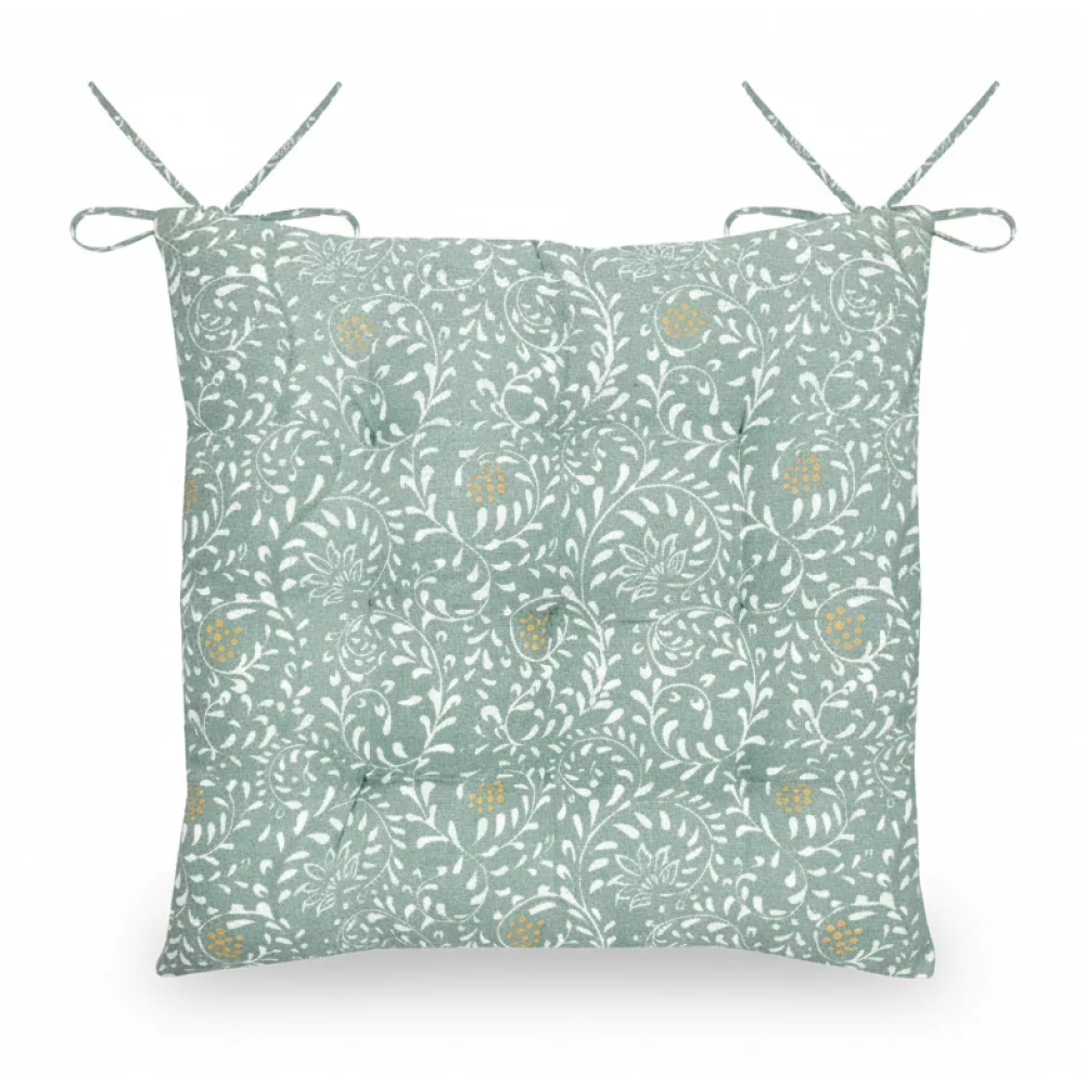 SHANA CHAIR PAD - SAGE - 38X38 CM
