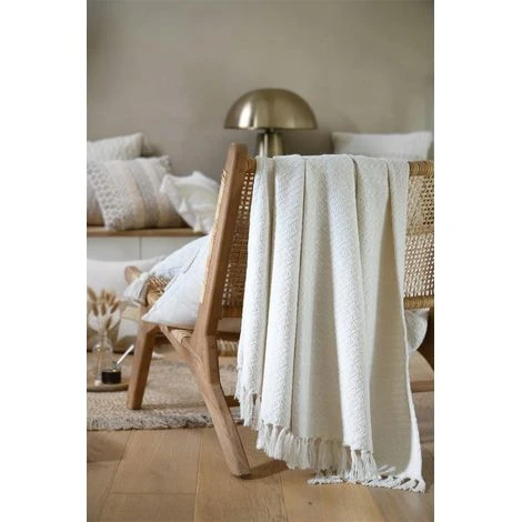 BALMA THROW - WHITE - 125X150 CM