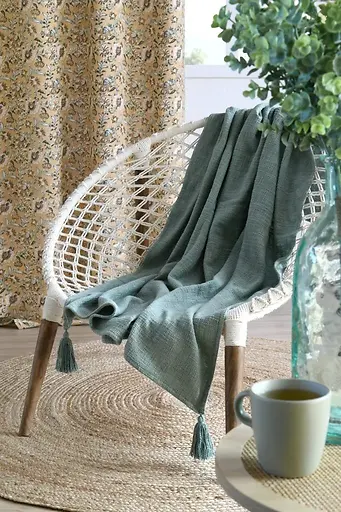 SHANA THROW - GREEN - 125X150 CM