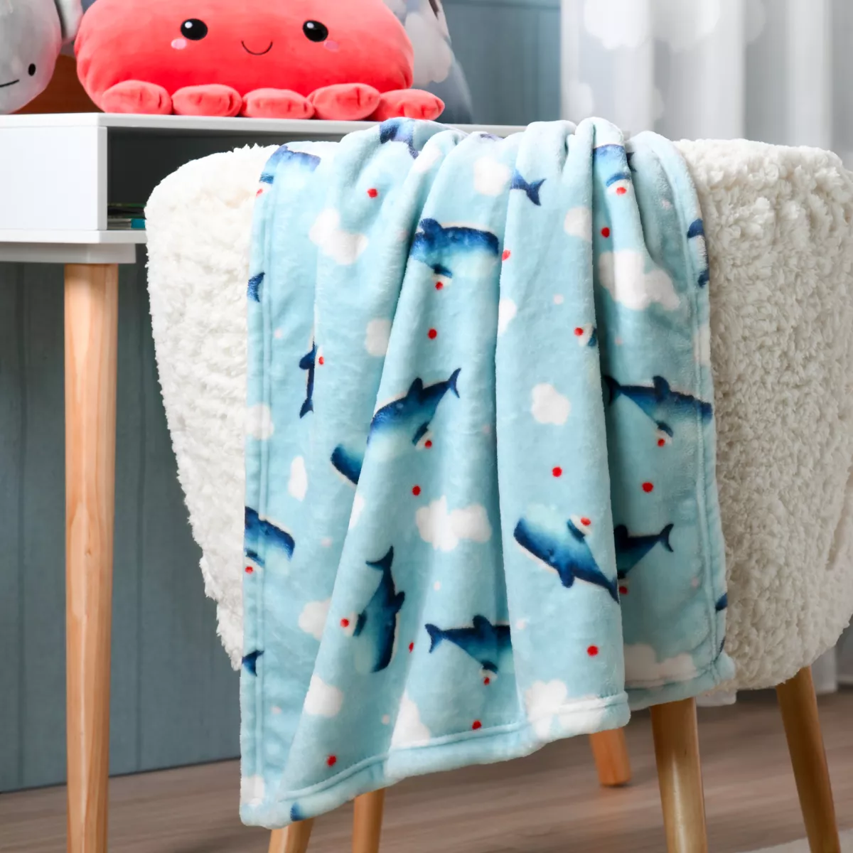 MOBY THROW - BLUE 70X100 CM