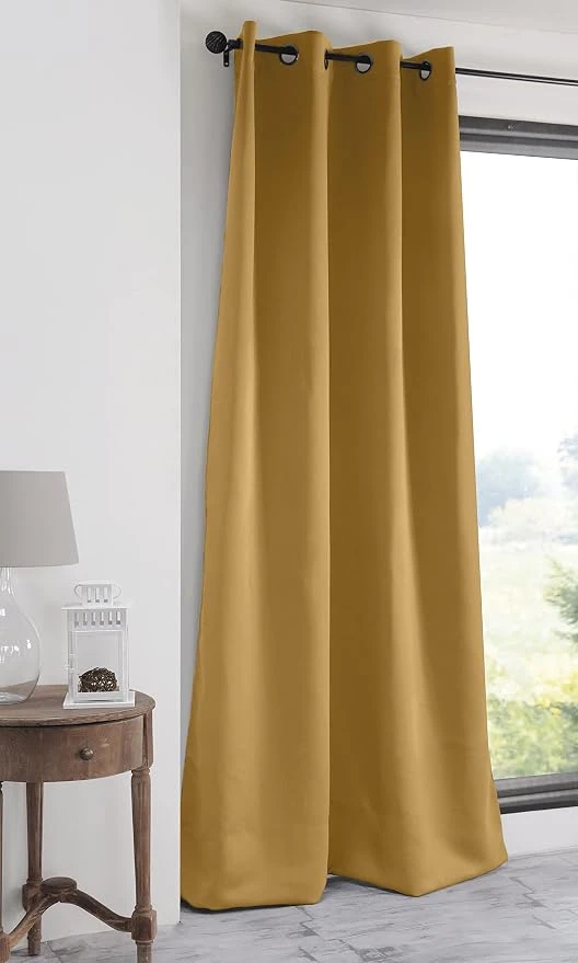 NOTTE BLACKOUT CURTAIN - MUSTARD - 135x250 CM