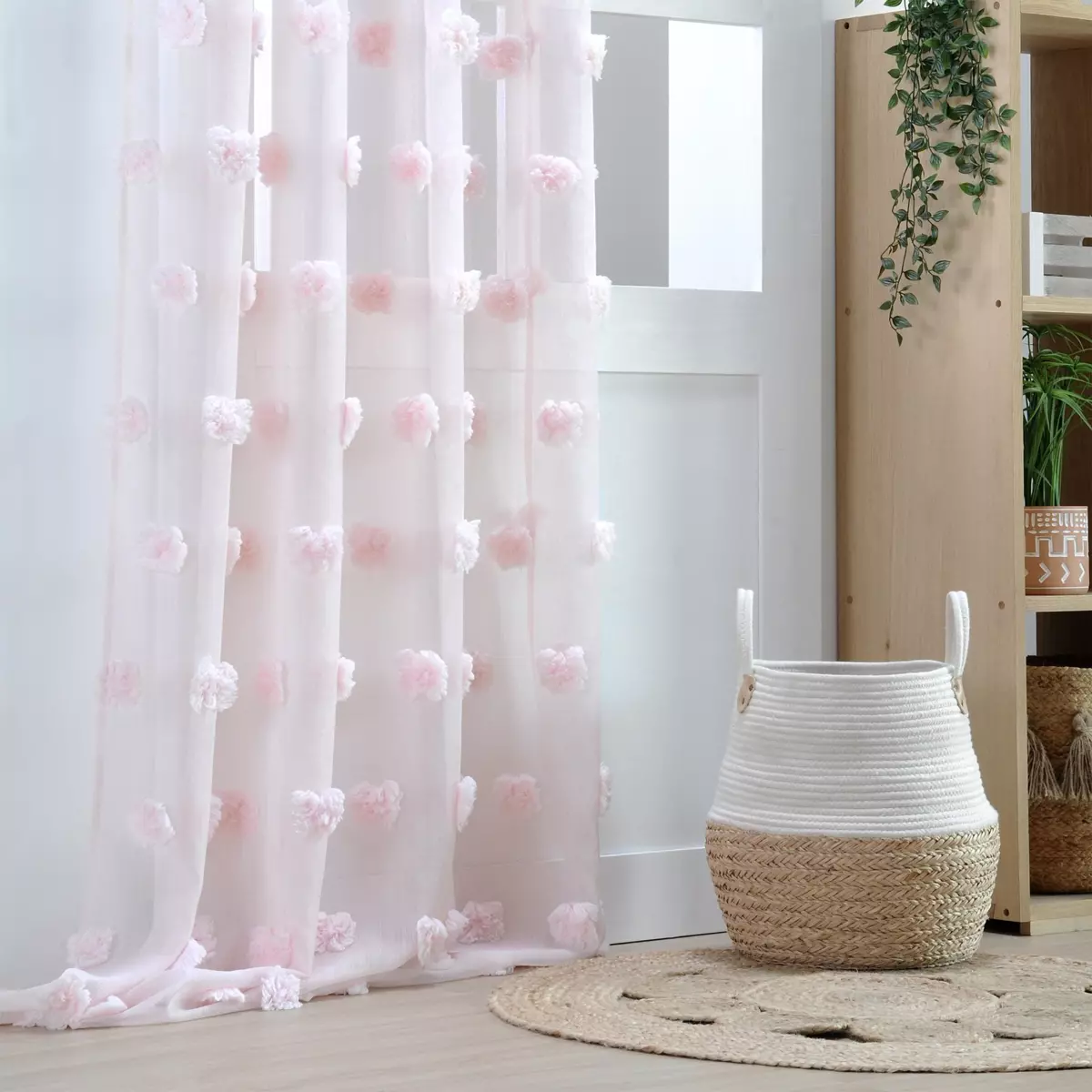 POMPINOU SHEER CURTAIN - POWDER - 140X260 CM