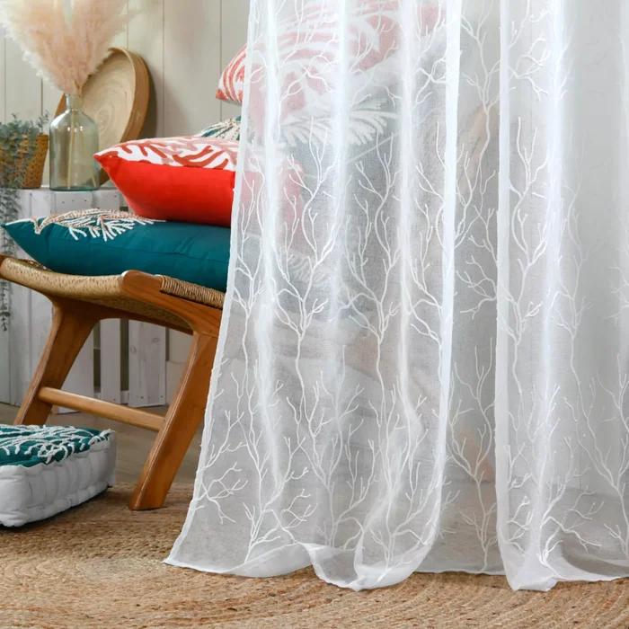 CORALLYS SHEER CURTAIN - WHITE 140X260 CM