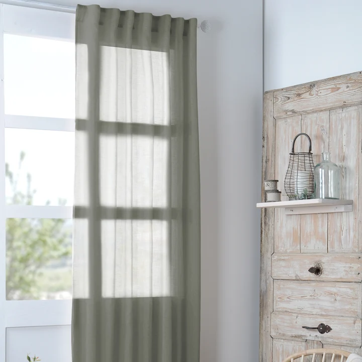 MADRID SHEER CURTAIN - KHAKI - 140X280 CM