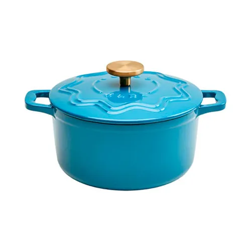 JUDGEWARE ENAMELLED CAST IRON CASSEROLE - BLUE - 20 CM
