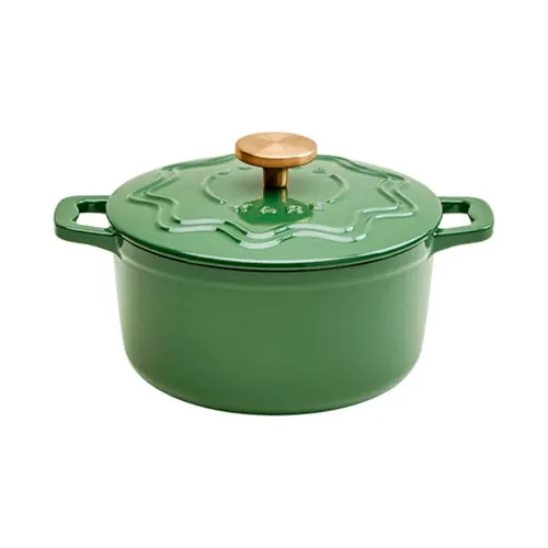 JUDGEWARE ENAMELLED CAST IRON CASSEROLE - GREEN - 20 CM