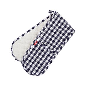 JUDGE TEXTILES DOUBLE OVEN MITT - BLUE CHECK