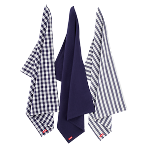 JUDGE TEXTILES TEA TOWEL 3 PACK - BLUE