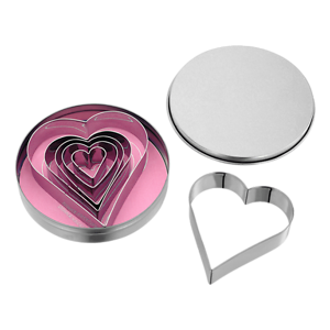 JUDGE BAKEWARE HEART SHAPE CUTTERS - 6 PIECE