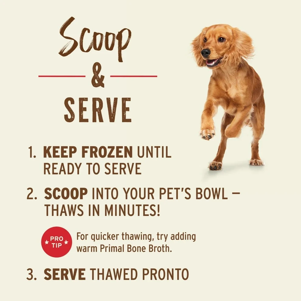Pronto Scoopable Frozen Raw Beef Recipe Meal or Mixer for Dogs 4 lb