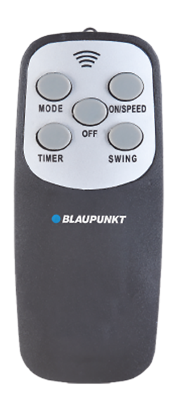 BLAUPUNKT 18" HIGH POWER PEDESTAL FAN WITH REMOTE - BLACK