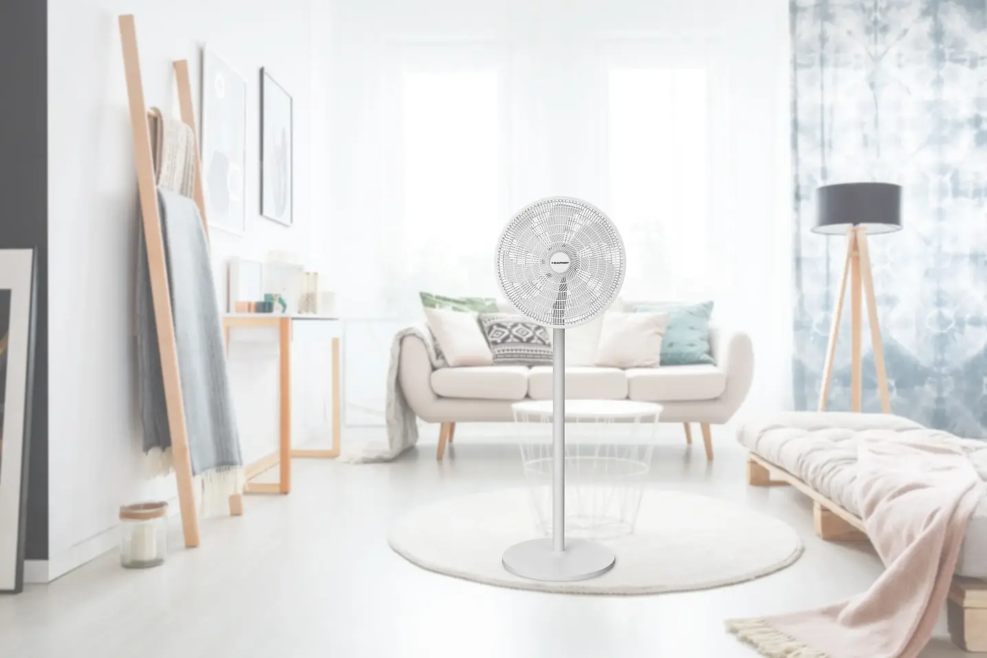 BLAUPUNKT 16" SLIM PEDESTAL FAN - WHITE