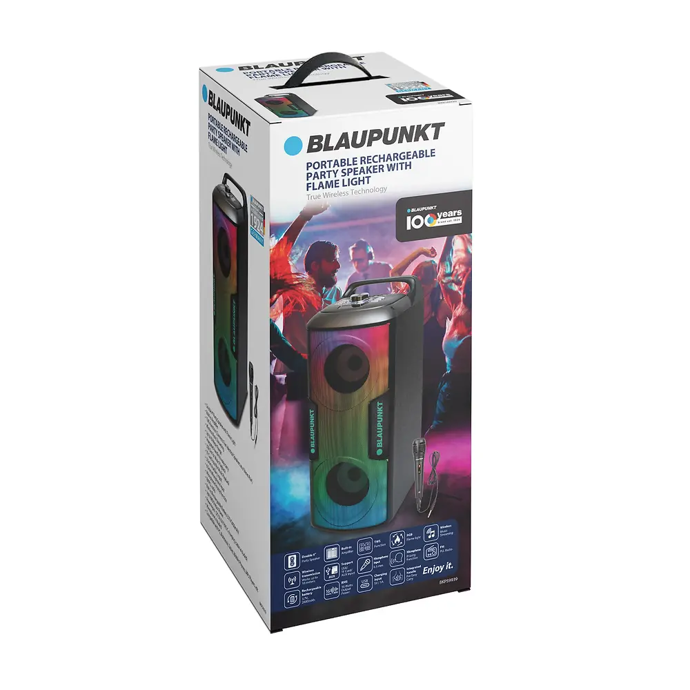 BLAUPUNKT PORTABLE RECHARGEABLE SPEAKER WITH MICROPHONE
