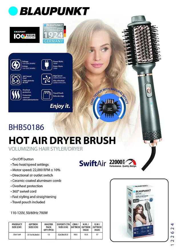 BLAUPUNKT HOT AIR DRYER BRUSH