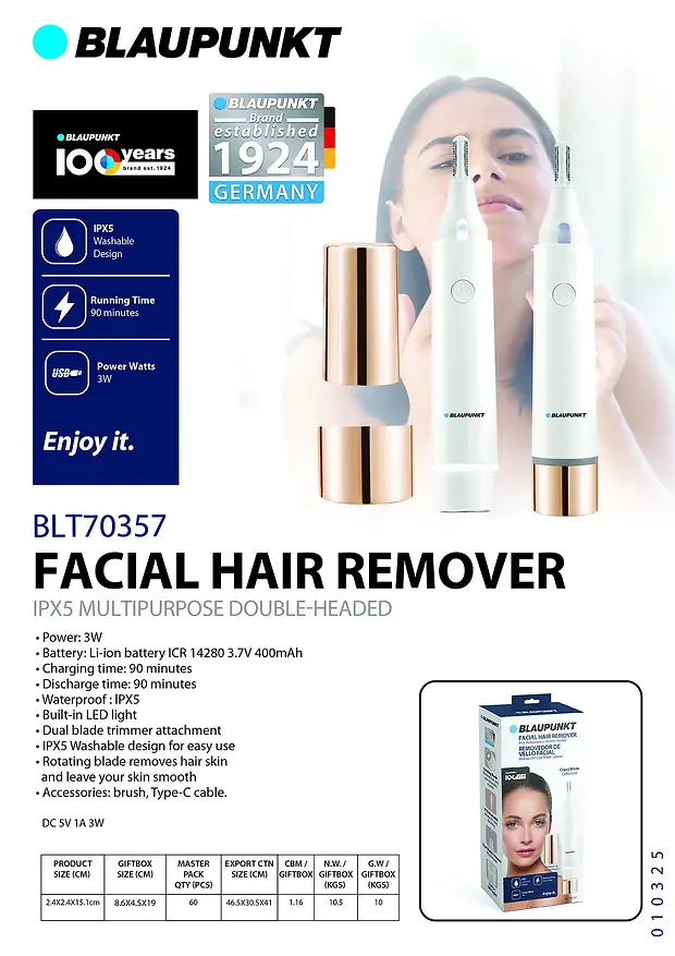 BLAUPUNKT MULTIPURPOSE FACIAL HAIR REMOVER