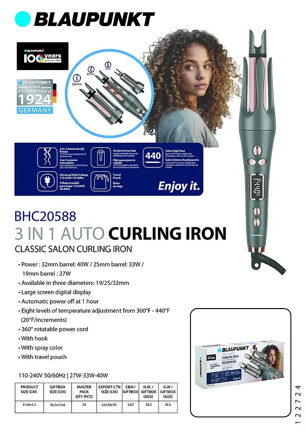 BLAUPUNKT 3 IN 1 AUTO CURLING IRON