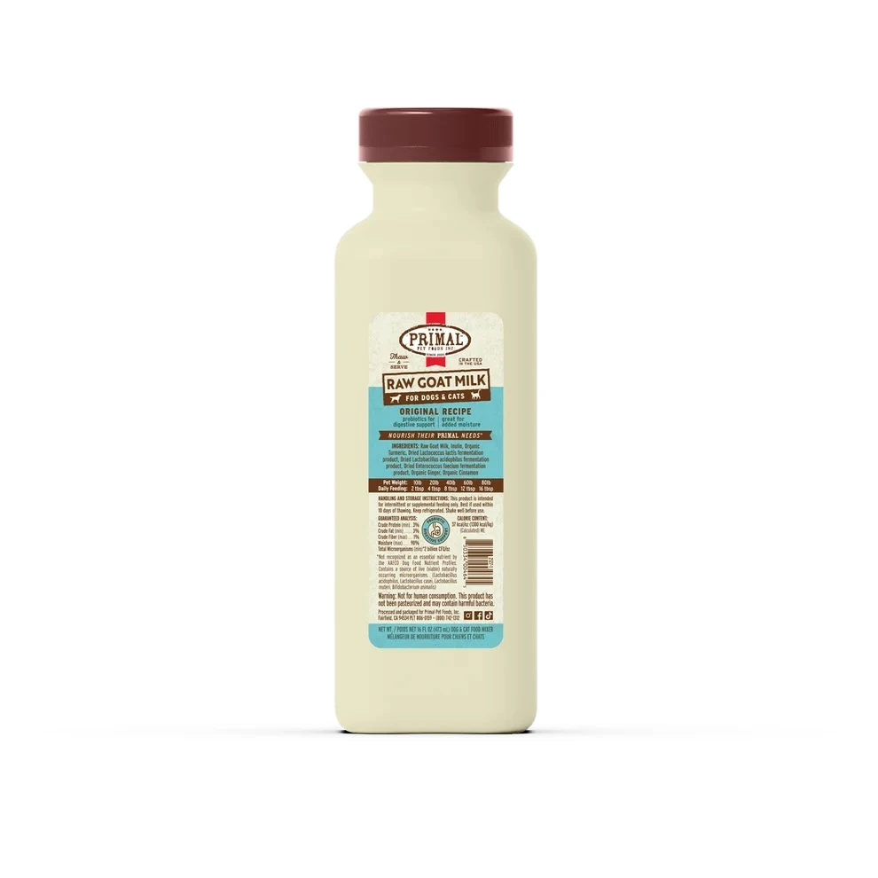 Raw Goat Milk Original Recipe for Cats & Dogs 16 oz