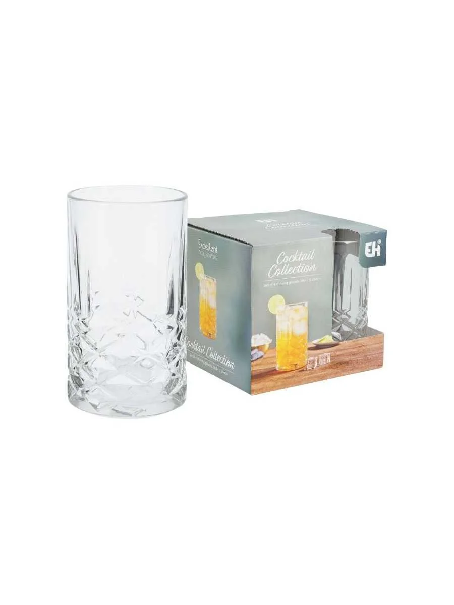 DRINKING GLASS SET - 4 PIECES - 360ML