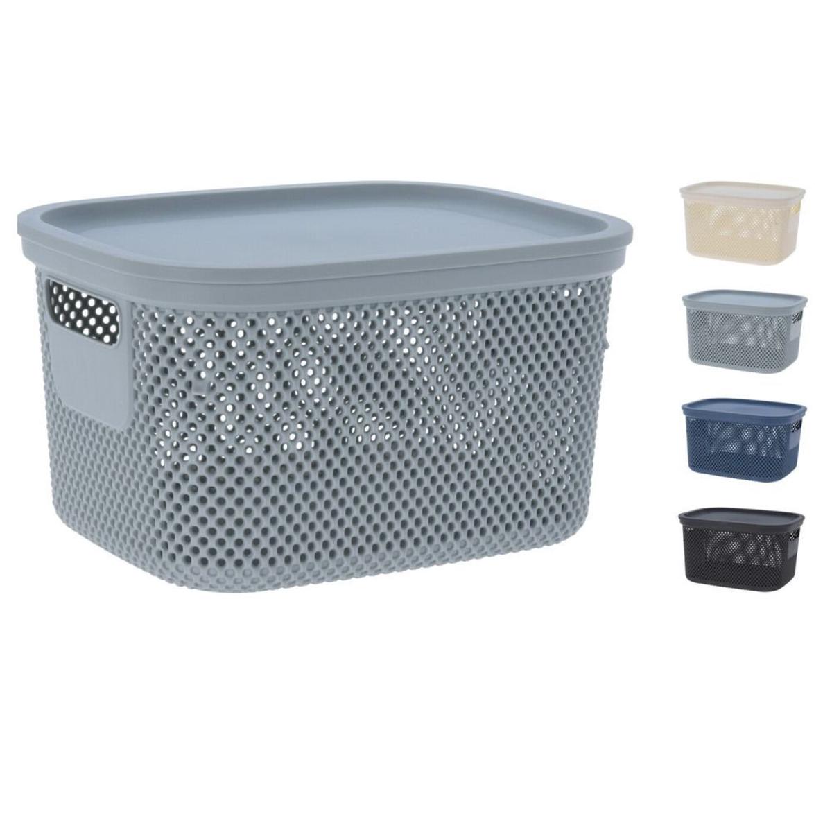 STORAGE BOX WITH LID - 6L - 4 ASSORTED COLOURS