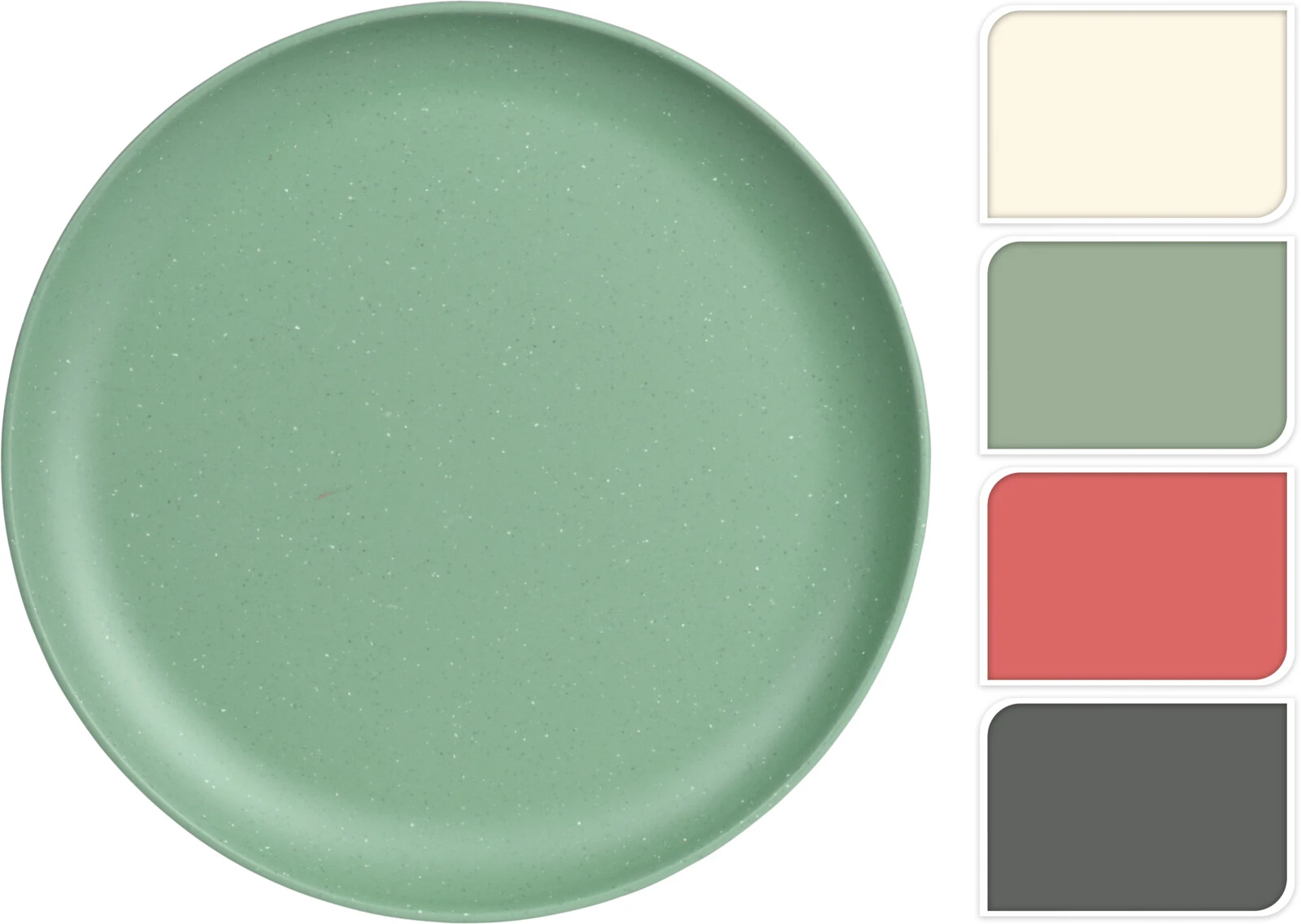 MELAMINE PLATE - DIA 210MM - 4 ASSORTED COLOURS