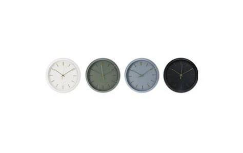 WALL CLOCK - 300X45MM - 4 ASSORTED COLOURS