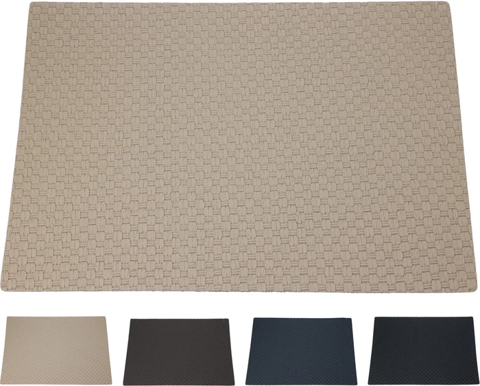 PU PLACEMAT WITH FELT - 43X30CM - ASSORTED COLOURS