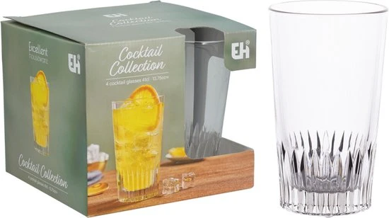 DRINKING GLASS SET - 410ML - 4 PIECES