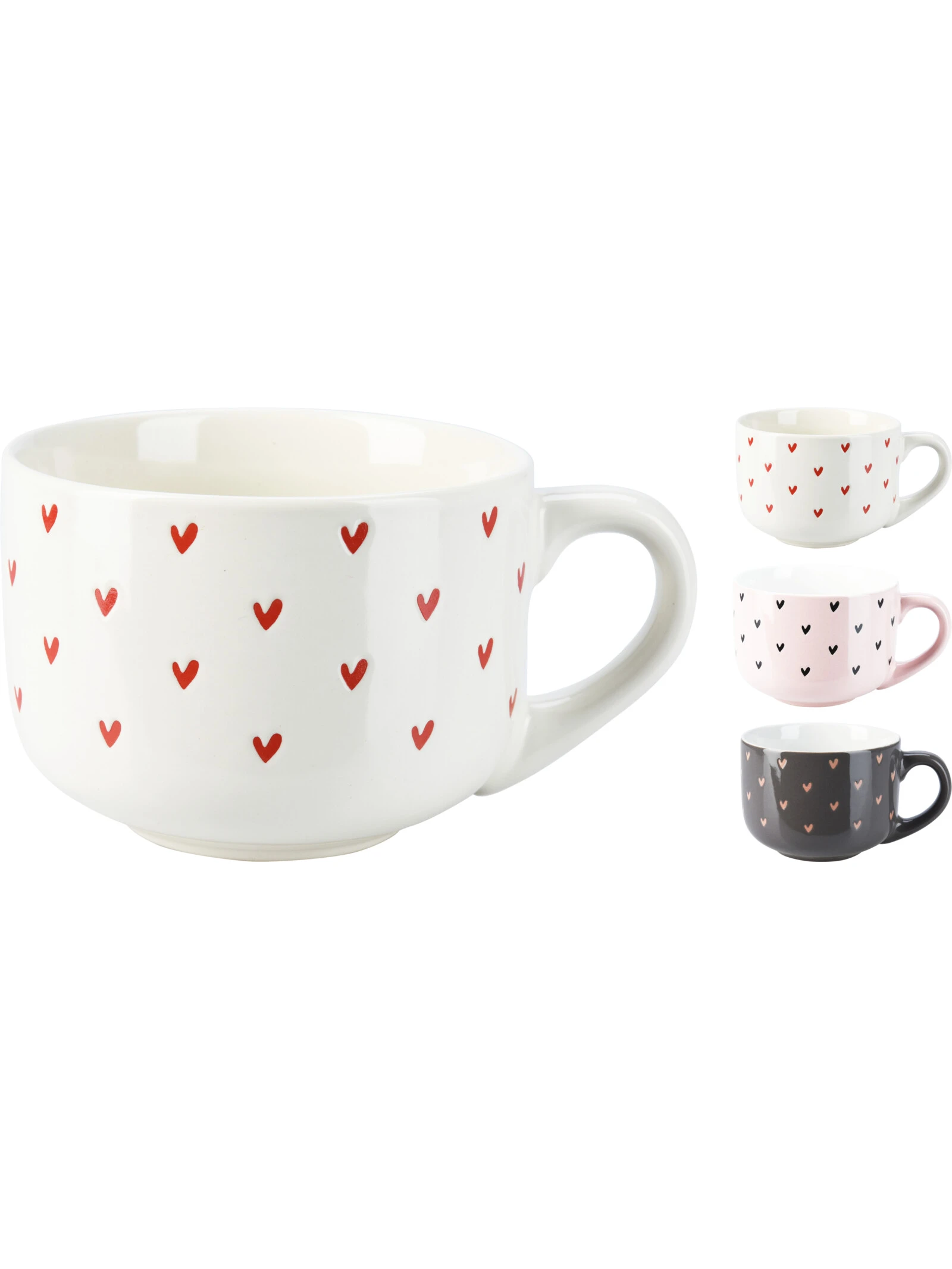 STONEWARE MUG - 450ML - 3 ASSORTED COLOURS