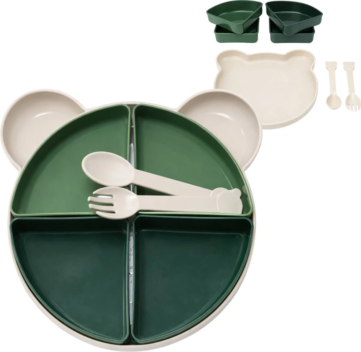 DINNER SET FOR KIDS - 7 PIECES - 2 ASSORTED COLOURS