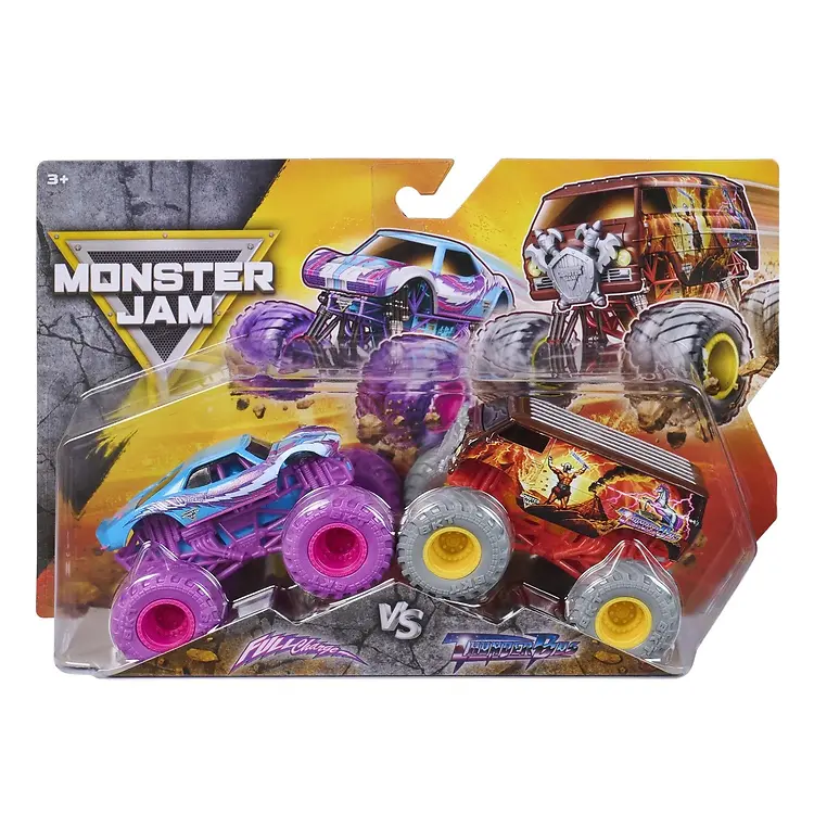 Official 1:64 Scale Die-Cast Monster Truck Assorted 2-Pack Set