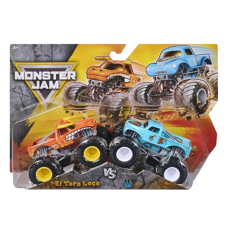 Official 1:64 Scale Die-Cast Monster Truck Assorted 2-Pack Set