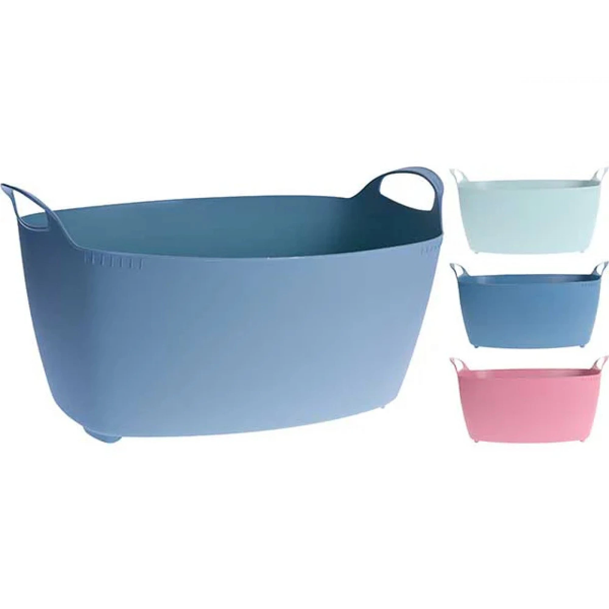 FLEXIBLE OVAL BASKET - 3 ASSORTED COLOURS