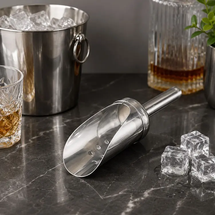 STAINLESS STEEL ICE CUBE SCOOP