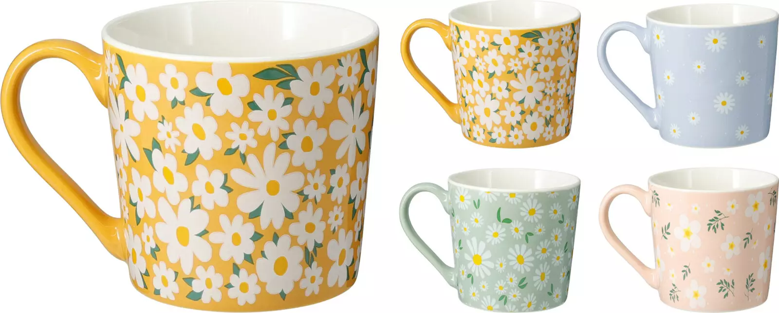 PORCELAIN MUG - 370ML - 4 ASSORTED DESIGNS