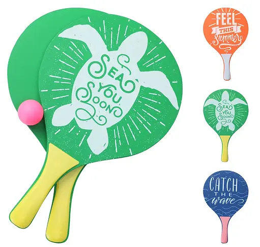 BEACH BALL SET - 3 PIECES - 3 ASSORTED DESIGNS