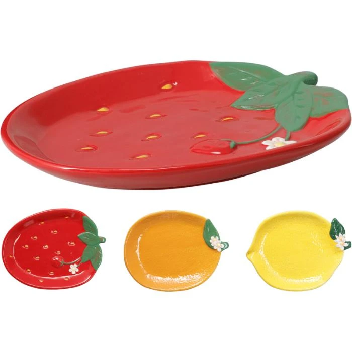DOLOMITE PLATE - 20X15 CM - 3 ASSORTED DESIGNS