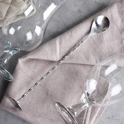 STAINLESS STEEL BARTENDER SPOON - 280X35MM
